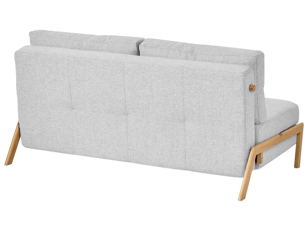 Sofa Bed 2 Seater Fabric Light Grey Blancha