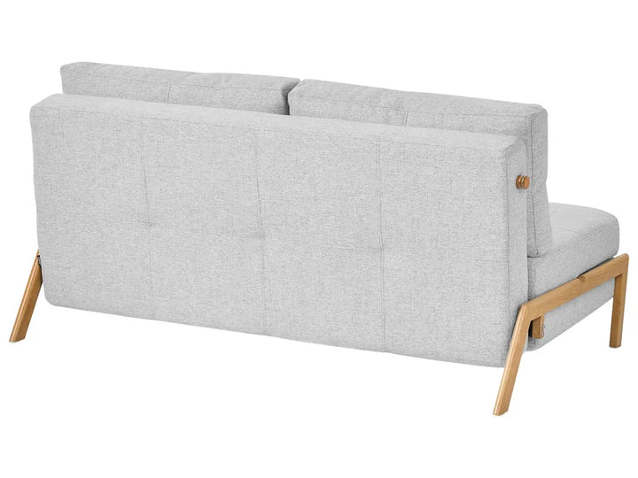 Sofa Bed 2 Seater Fabric Light Grey Blancha