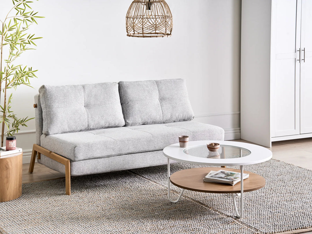 grey fabric sofa bed 2 seater for living room or guest room