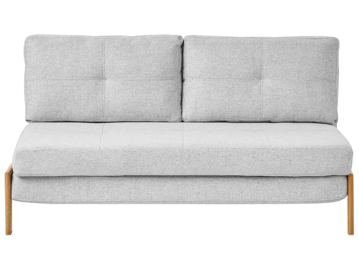 light grey 2 seater fabric sofa bed with clean modern design
