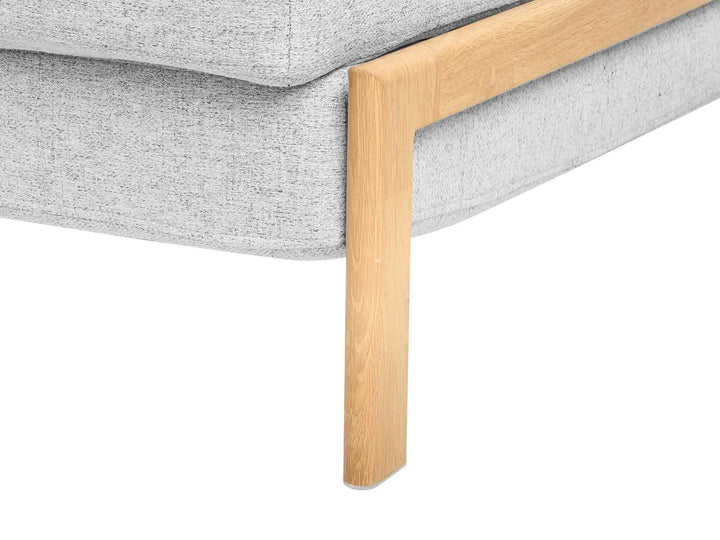 Sofa Bed 2 Seater Fabric Light Grey Blancha