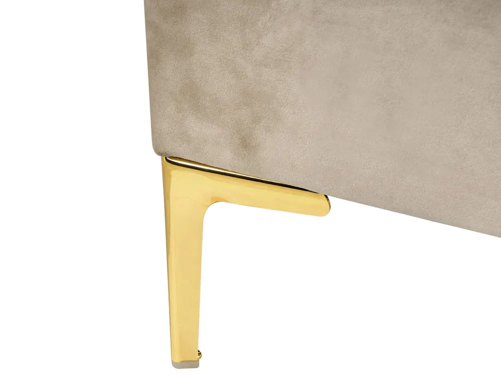 Bed Velvet 180 x 200 cm (EU Super King) Taupe Emanuell
