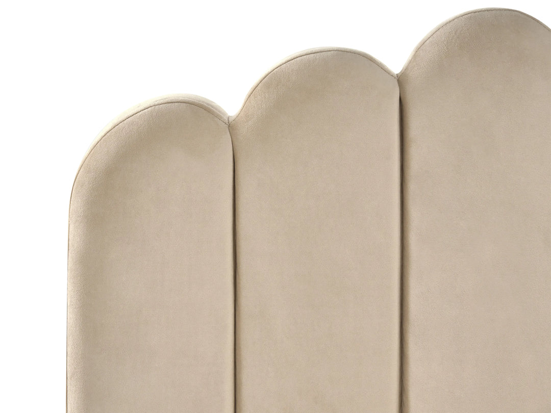 Bed Velvet 180 x 200 cm (EU Super King) Taupe Emanuell