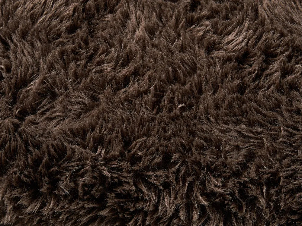 Sofa 2 Seater Faux Fur Dark Brown/ Light Brown Askolds