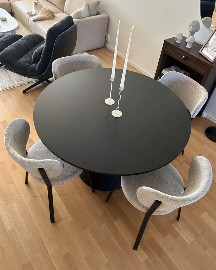 Dining Table Black 120 cm 120 cm Brimmer