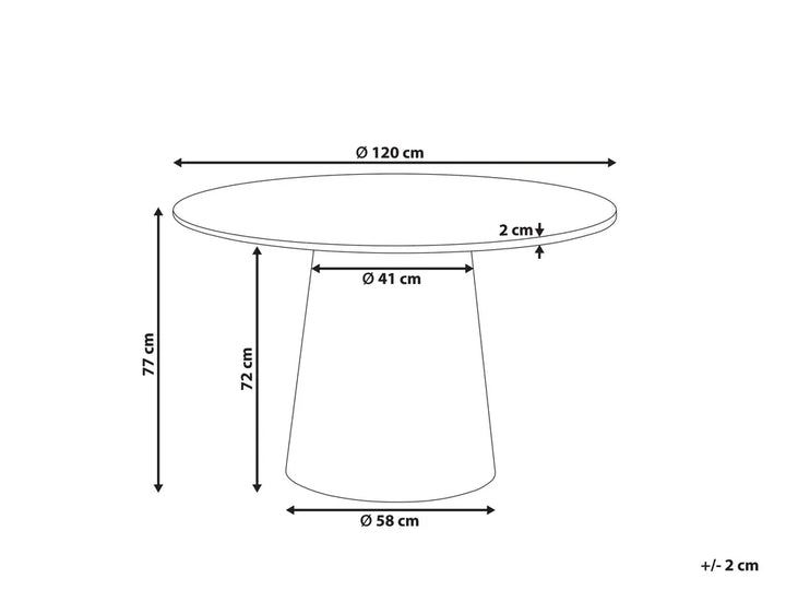 Dining Table Black 120 cm 120 cm Brimmer