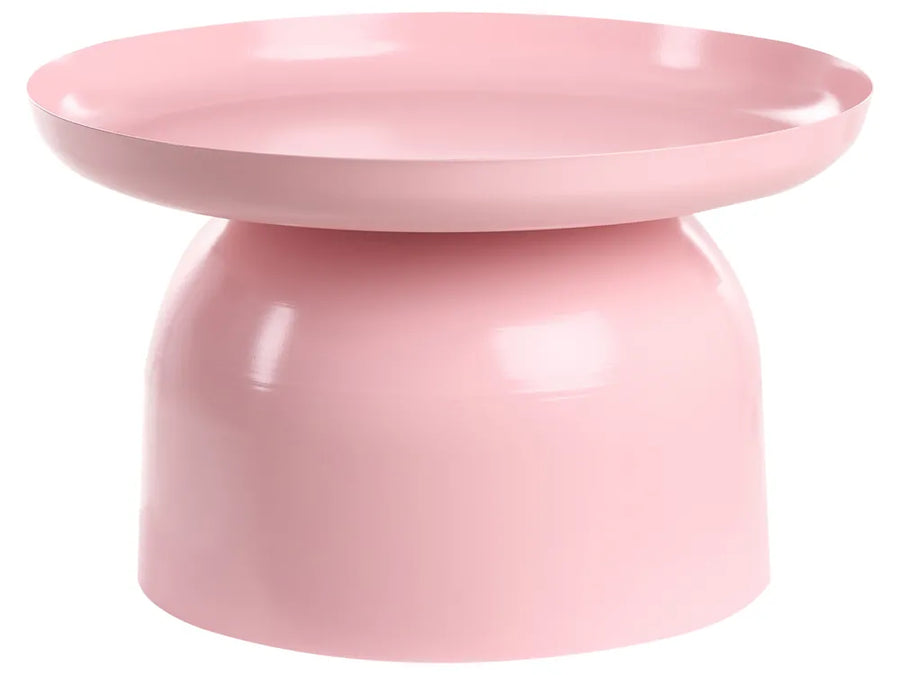 Pink ceramic dish on a white background