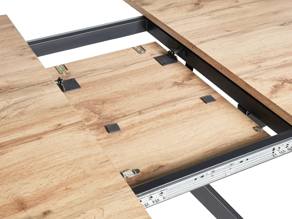 Extending Dining Table Light Brown 120/160 cm 120 cm Jozwiak