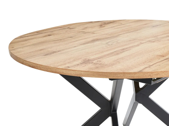Extending Dining Table Light Brown 120/160 cm 120 cm Jozwiak