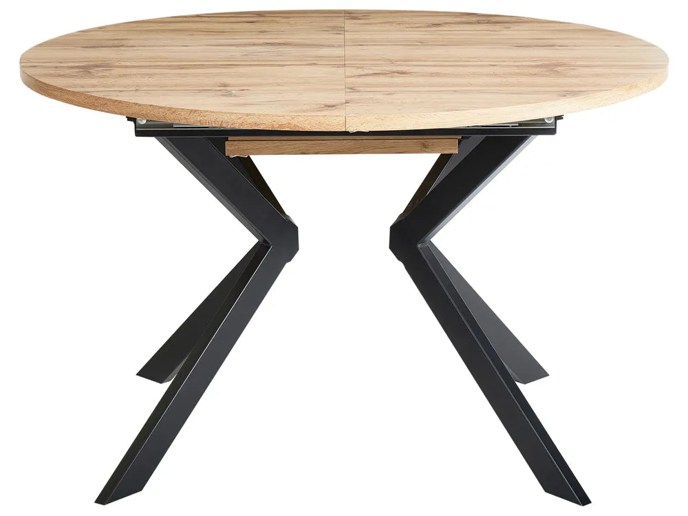 Extending Dining Table Light Brown 120/160 cm 120 cm Jozwiak