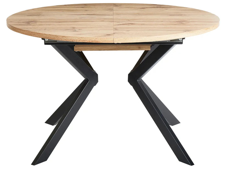 Extending Dining Table Light Brown 120/160 cm 120 cm Jozwiak