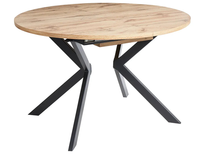 Extending Dining Table Light Brown 120/160 cm 120 cm Jozwiak