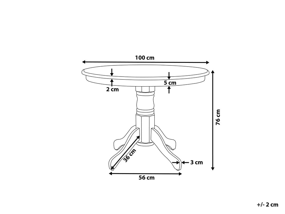 Dining Table Light Ash Wood 100 cm 100 cm Wood Fung