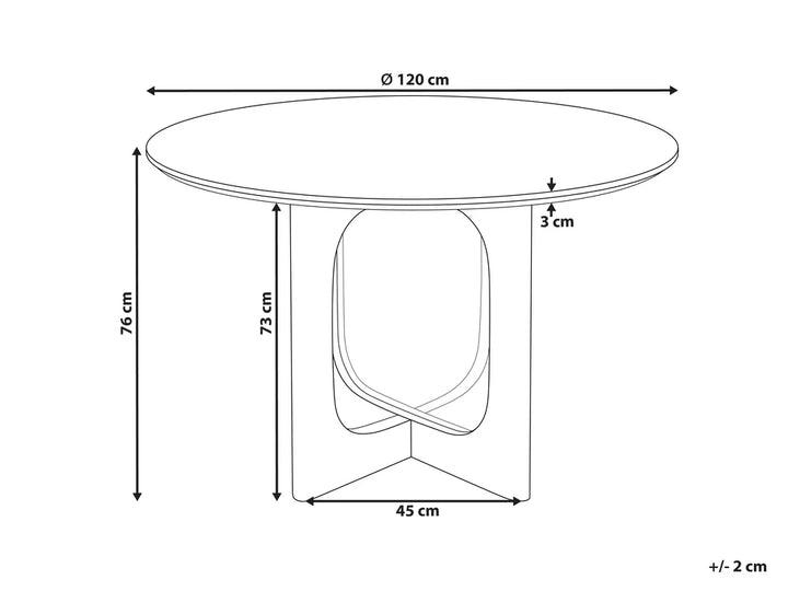 Dining Table Light Brown 120 cm 120 cm Alayaa