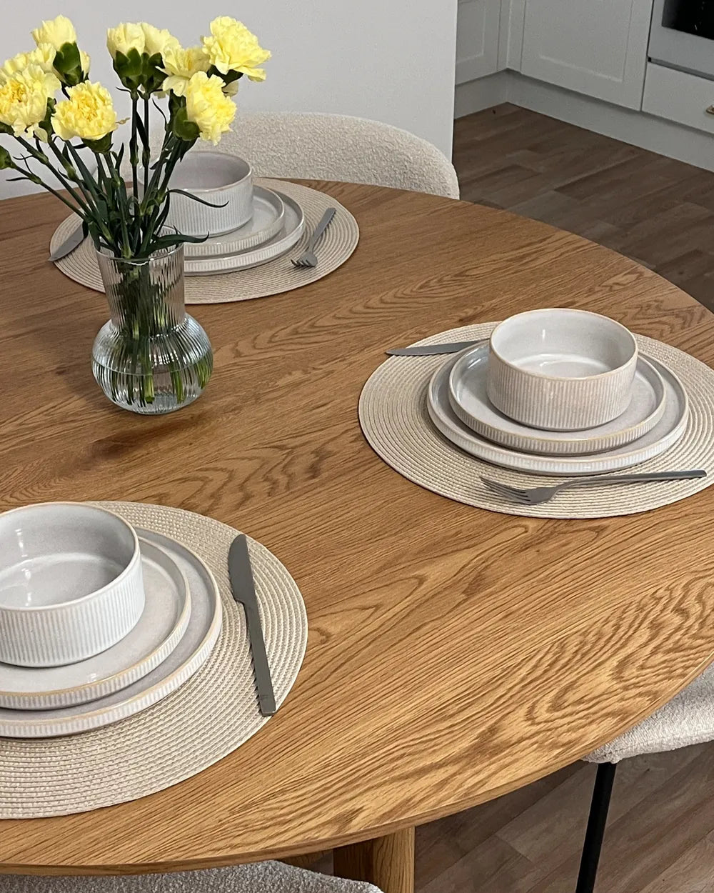 Dining Table Light Brown 120 cm 120 cm Alayaa