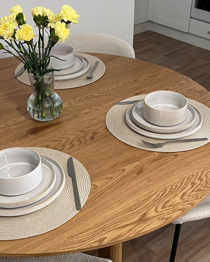 Dining Table Light Brown 120 cm 120 cm Alayaa