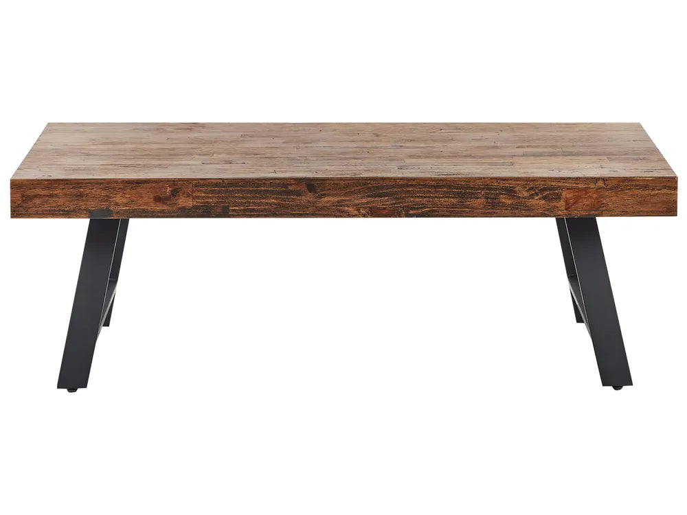 Coffee Table Pine Wood Dark Brown Yandier