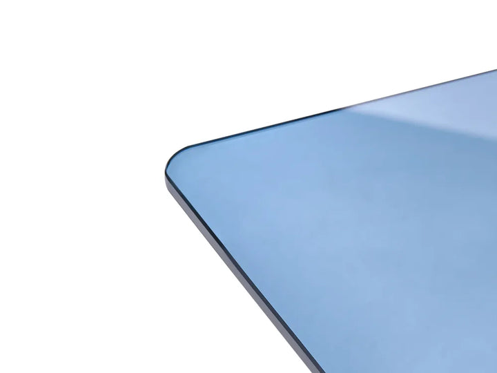 Side Table Tempered Glass Blue Aunnika