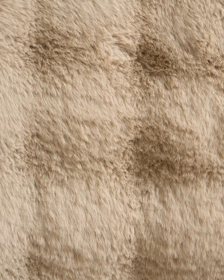 Armchair Faux Fur Beige Smelda