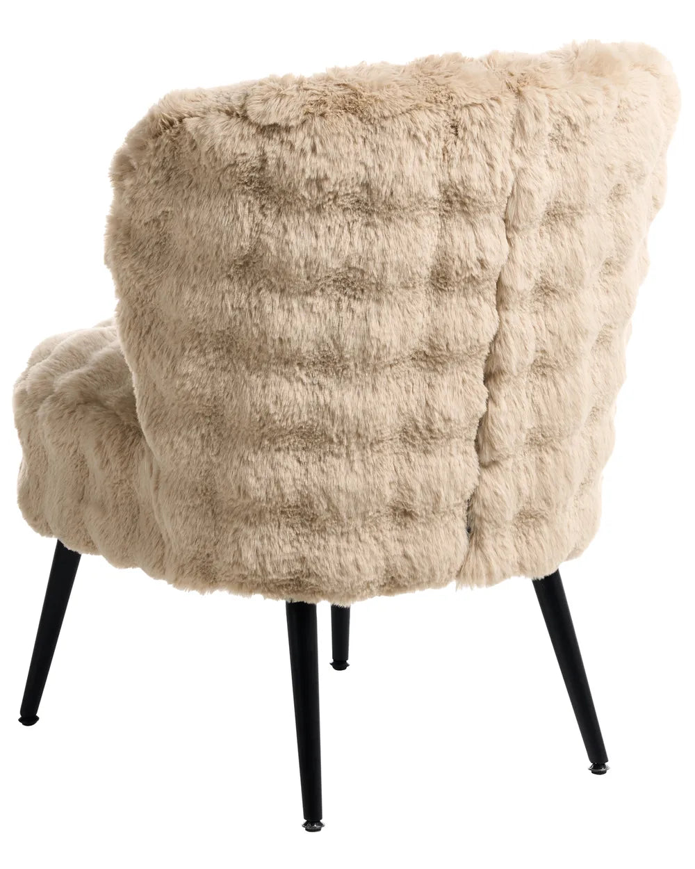 Armchair Faux Fur Beige Smelda