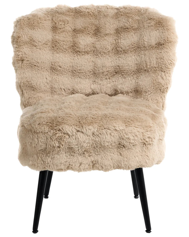 Cosy beige faux fur chair