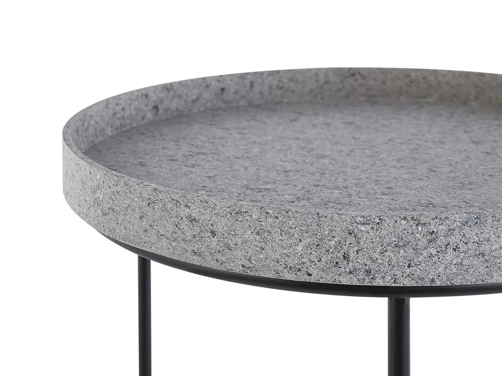 Set of 3 Side Tables Black Baylor