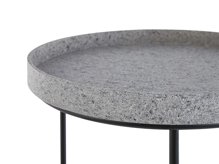 Set of 3 Side Tables Black Baylor