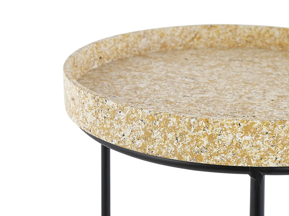 Set of 3 Side Tables Black Baylor
