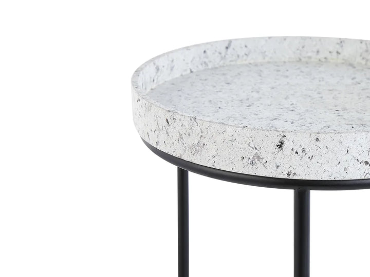 Set of 3 Side Tables Black Baylor