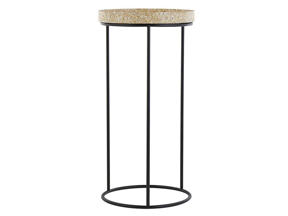 Set of 3 Side Tables Black Baylor