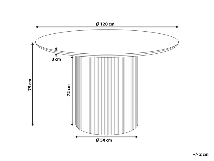 Dining Table Light Beige 120 cm 120 cm Actrice