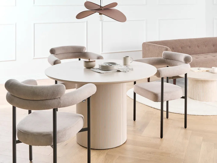 Dining Table Light Beige 120 cm 120 cm Actrice