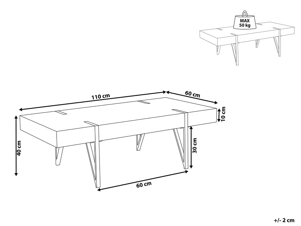 Coffee Table Dark Brown Feodora
