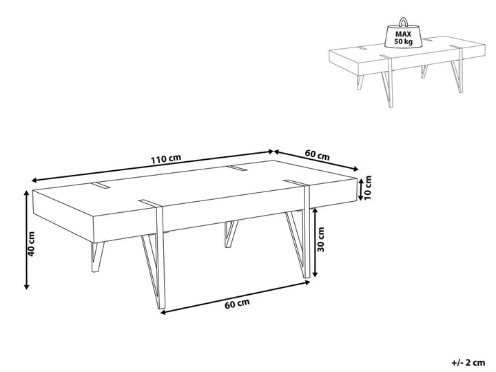 Coffee Table Dark Brown Feodora