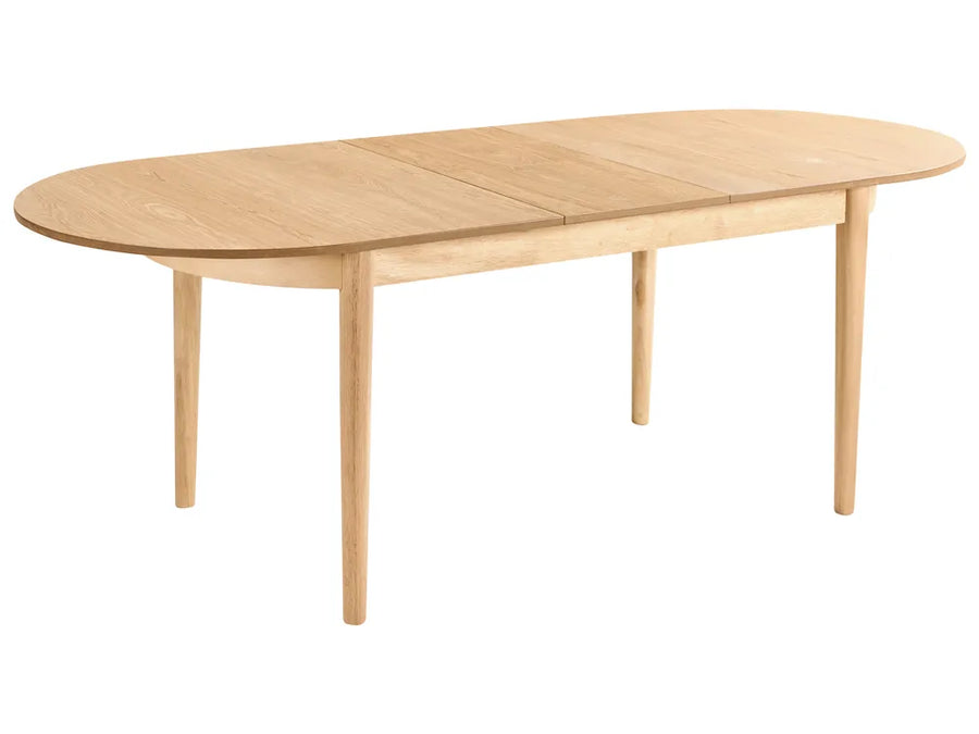 Light ash extending dining table