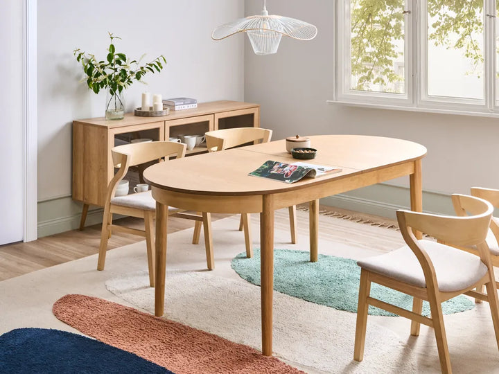 Extending Dining Table Light Ash Wood 180/220 cm 90 cm