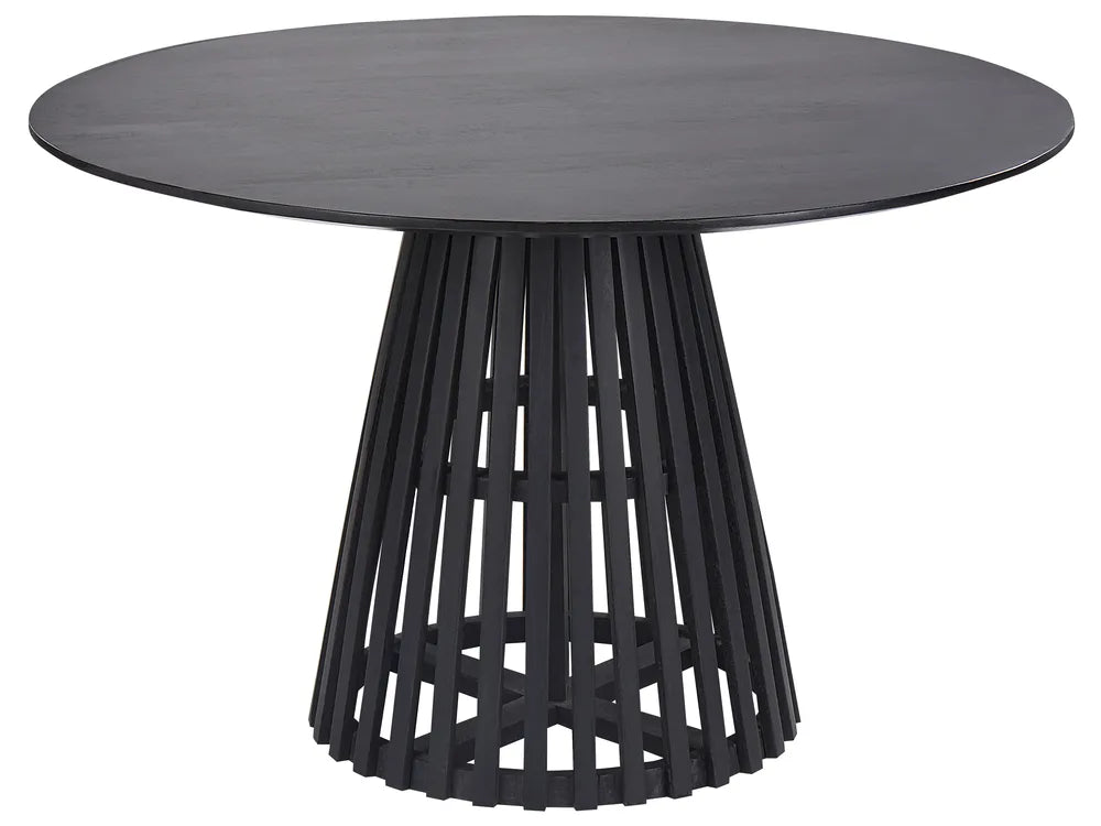 Black acacia wood dining table