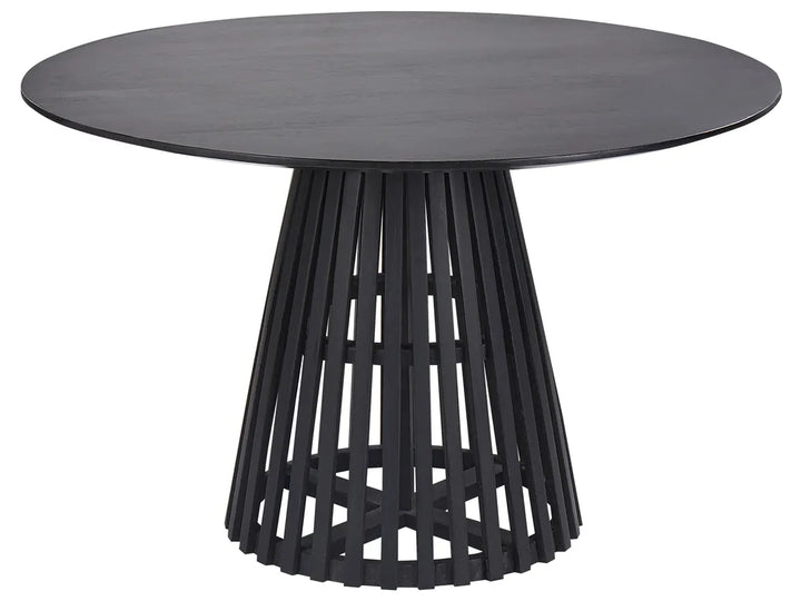 Black acacia wood dining table
