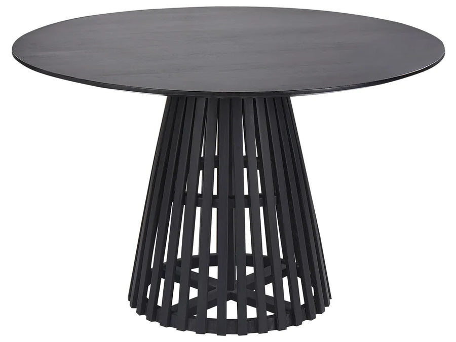 Black acacia wood dining table