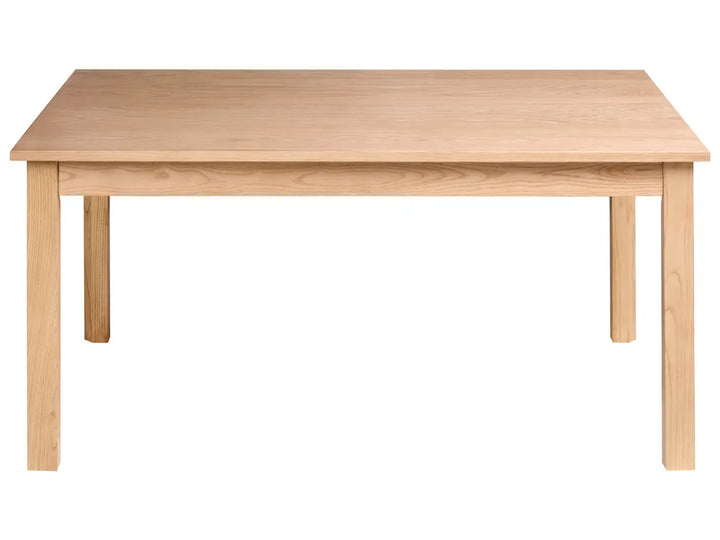 Wooden table on a white background