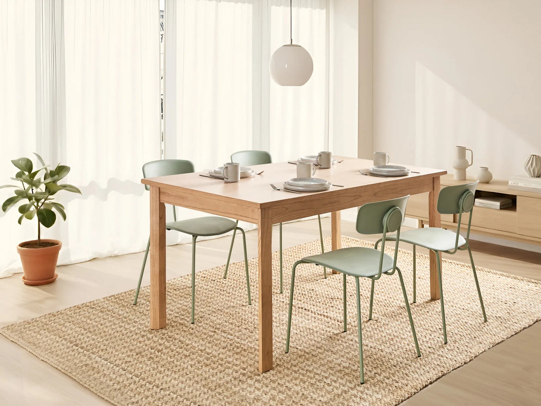 Light oak dining table 160 cm