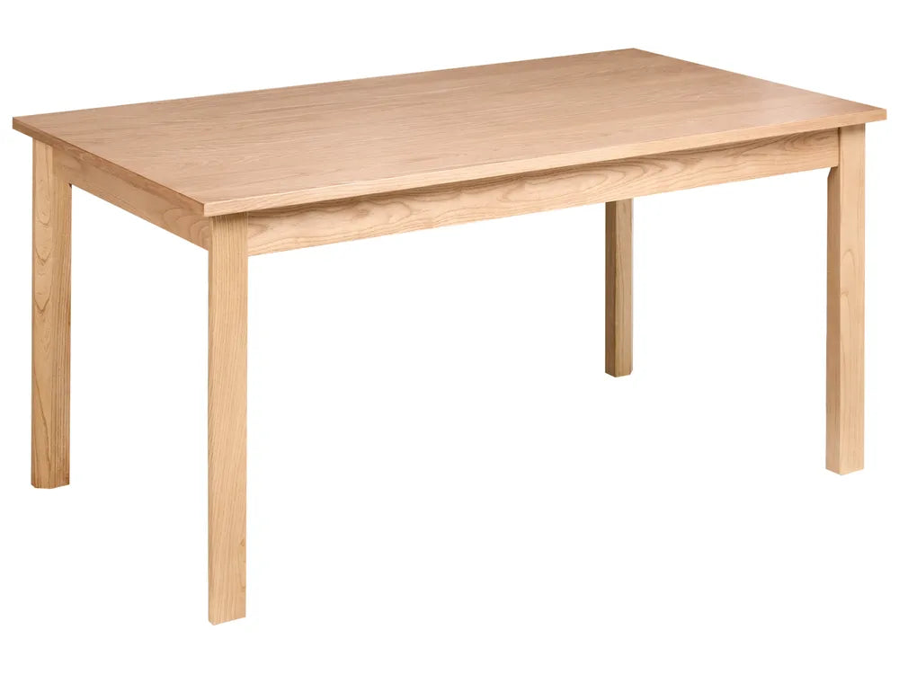 Wooden table on a white background