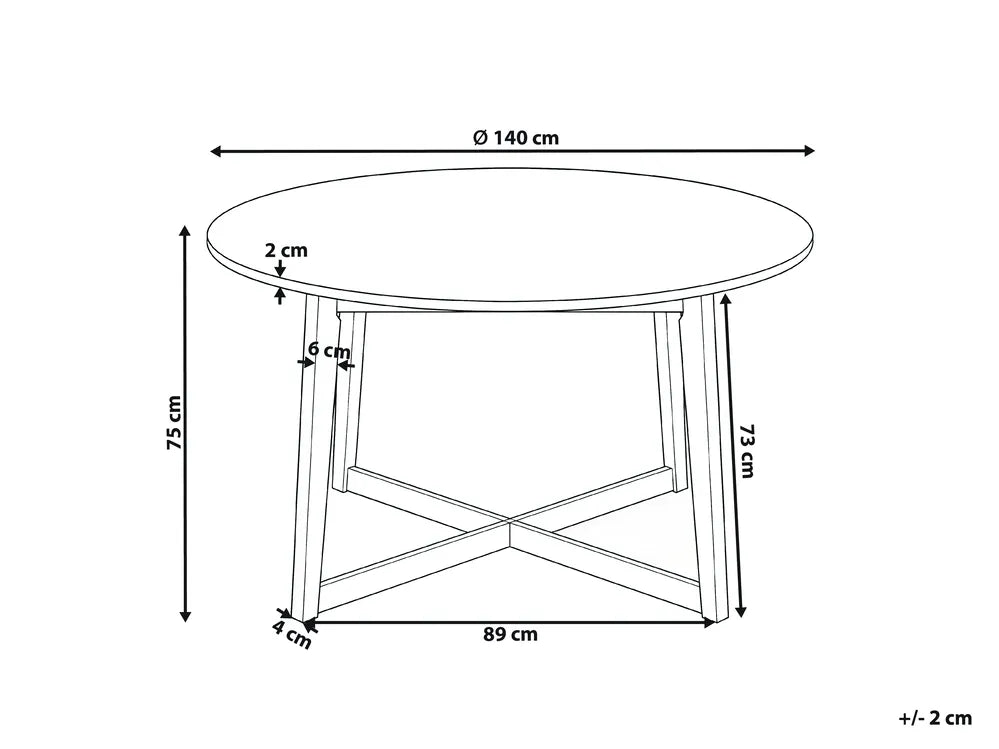 Dining Table Dark Oak 140 cm 140 cm Euclid