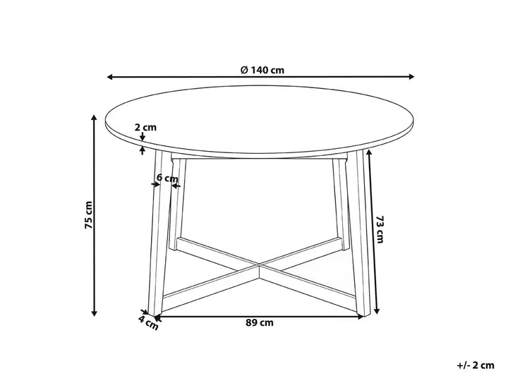 Dining Table Dark Oak 140 cm 140 cm Euclid