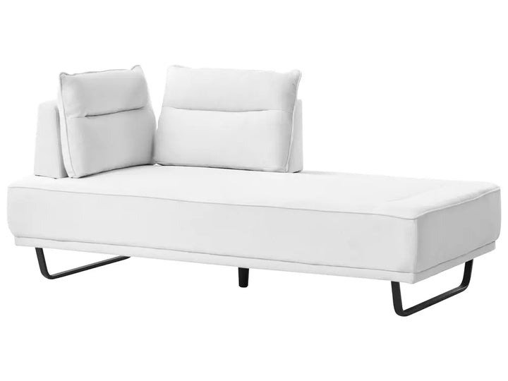 Sofa 3 Seater Fabric White Ambert