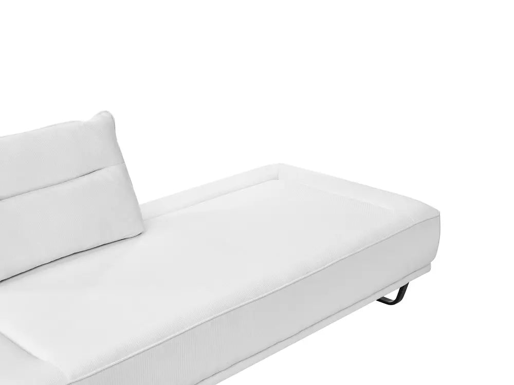 Sofa 3 Seater Fabric White Ambert