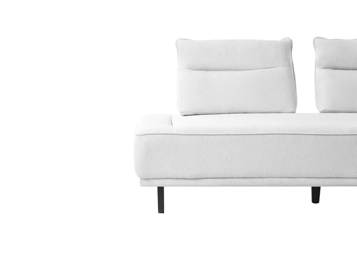 Sofa 3 Seater Fabric White Ambert