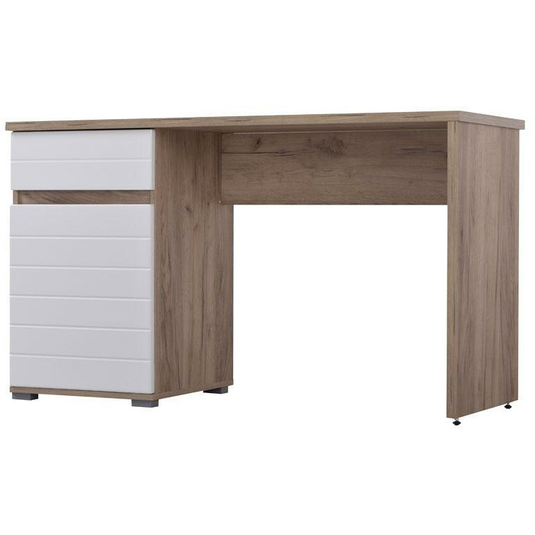 Oak and White Gloss Desk Elan