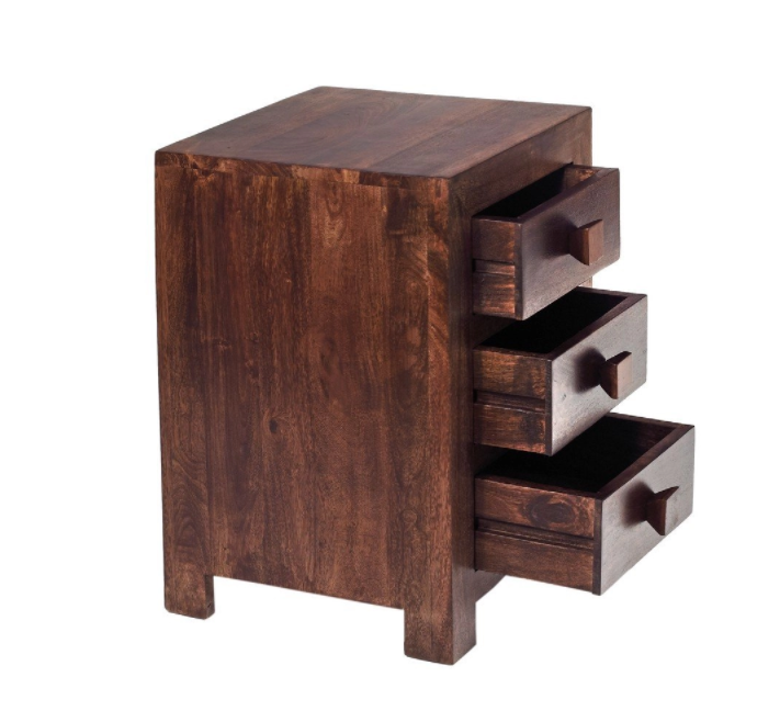 Toko Dark Mango 3 Drawer Bedside