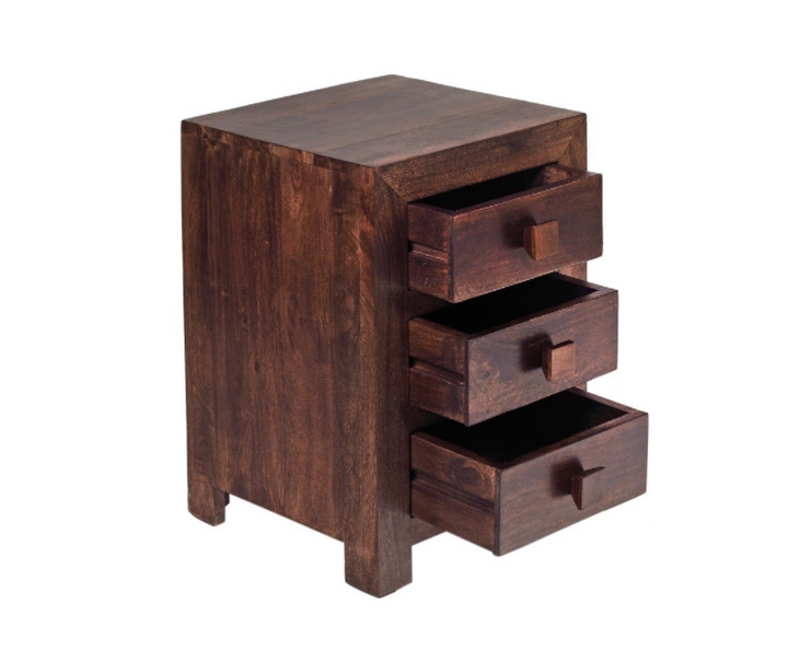 Toko Dark Mango 3 Drawer Bedside